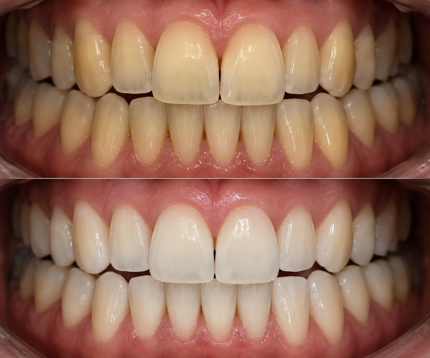 Espaço reservado para antes e depois de clareamento dental 4